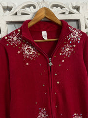 Embroidered Vintage Sweater-Bust 38