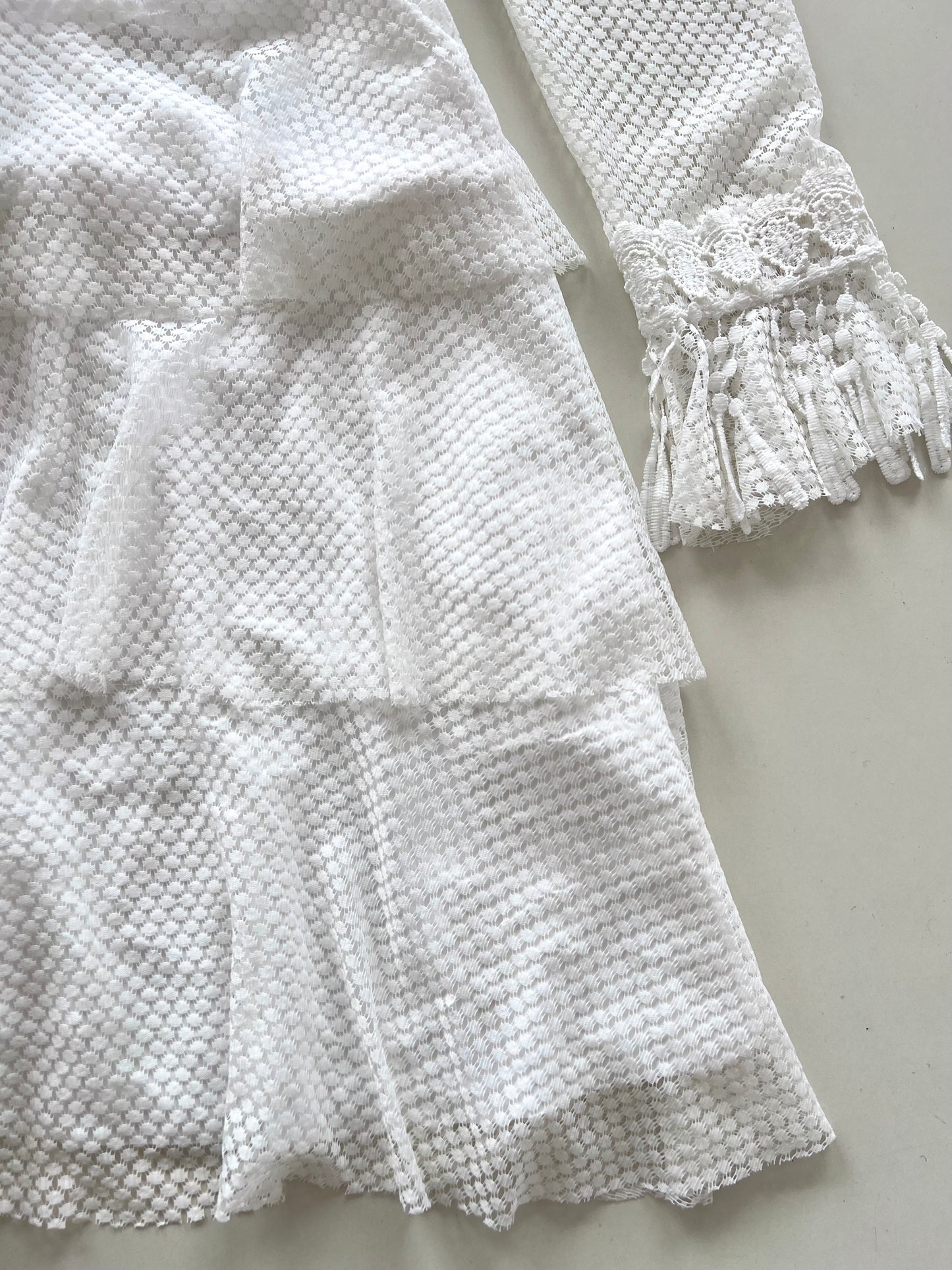 Niracle White Ruffle Dress-Bust 36 to 38