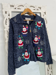 Tiara Embroidered Christmas Sweater-Bust 42