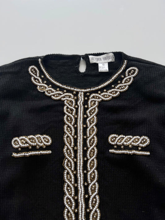 Victoria Harbour Embroidered Sweater-Bust 44