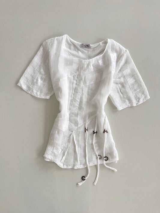 White Vintage Top-Bust 48