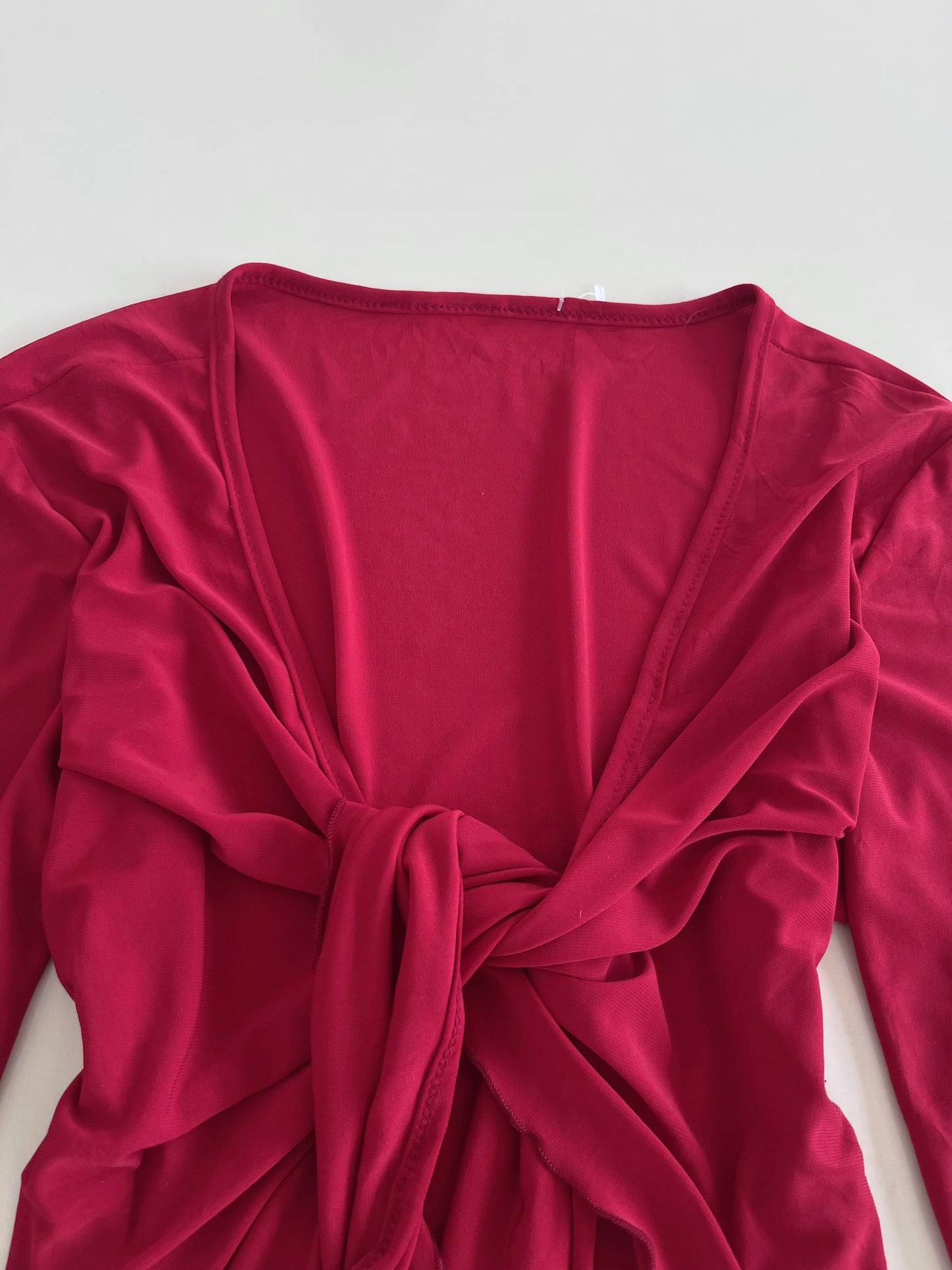 Red Front Knot Top-Bust 42 to 46