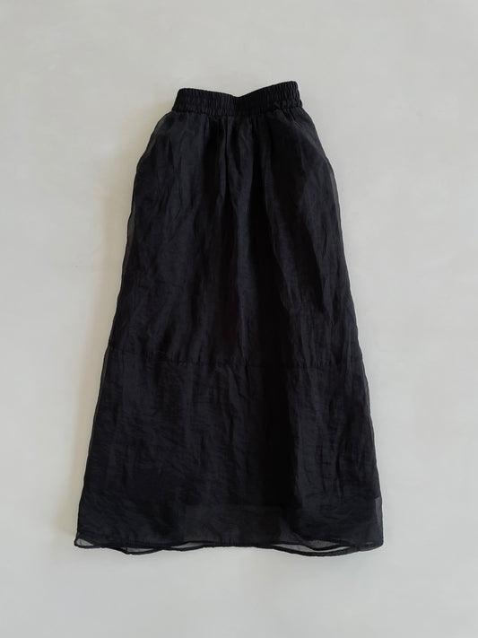 Solid Black Prairie Skirt-Waist 26 to 30