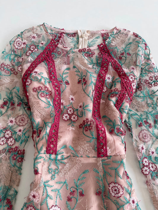 Vintage Embroidered Dress-Bust 34