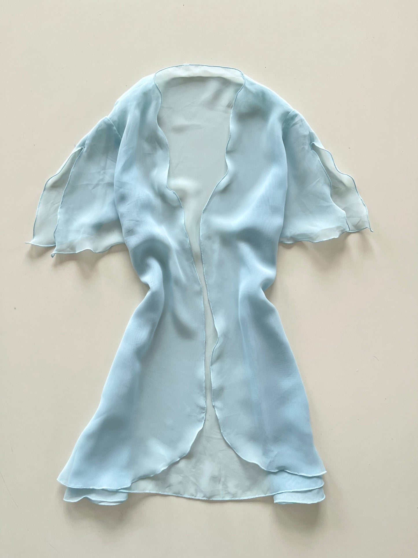 Powdee Blue Sheer Shrug-Bust 38