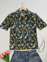 Abstract Print Shirt-Bust 34