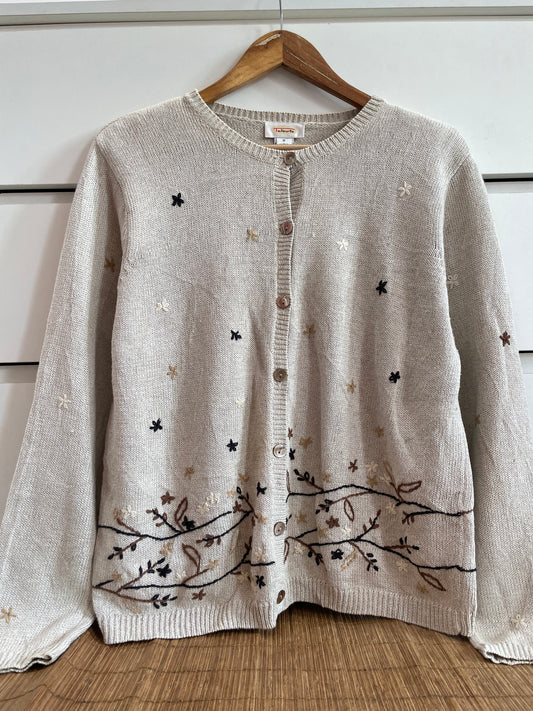 Talbots Embroidered Vintage Sweater-Bust 42
