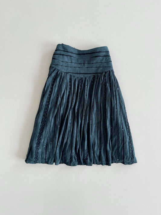 Sequin Suede Skirt-Waist 32