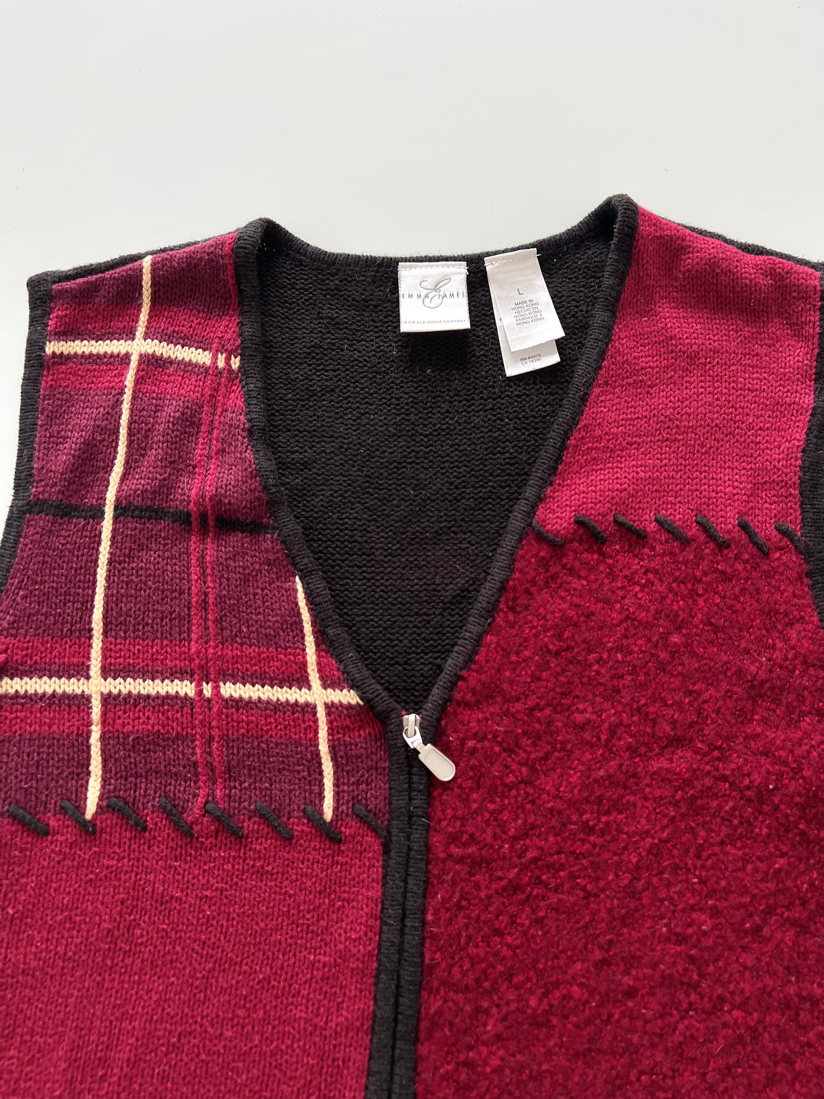 Emma&James Embroidered Vest Sweater-Bust 40
