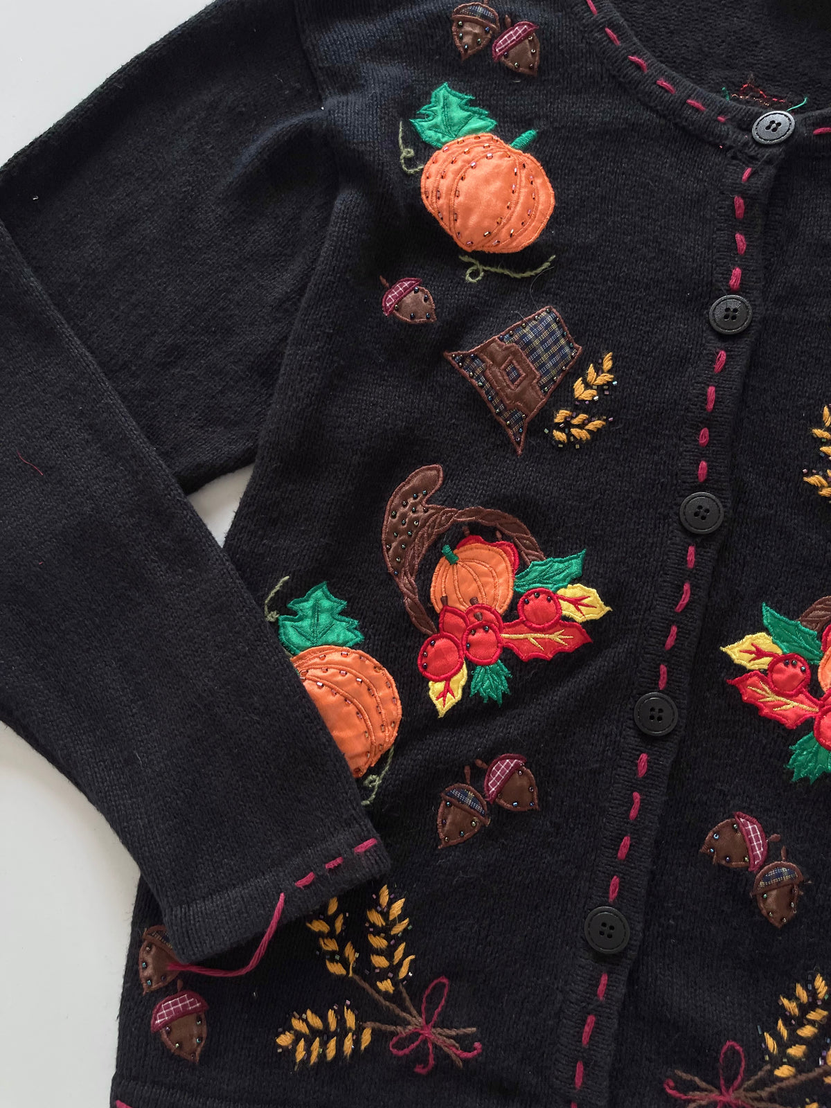 One Resource Embroidered Christmas Cardigan Sweater-Bust 54