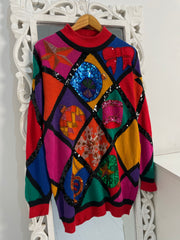 Embroidered Sweater-Bust 46