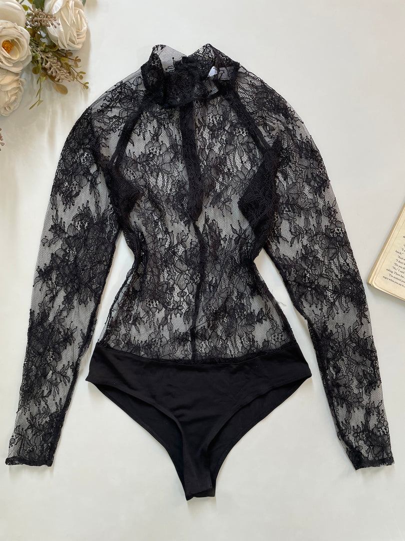 Primark Sheer Lingerie Lace Bodysuit - Bust 28 to 30