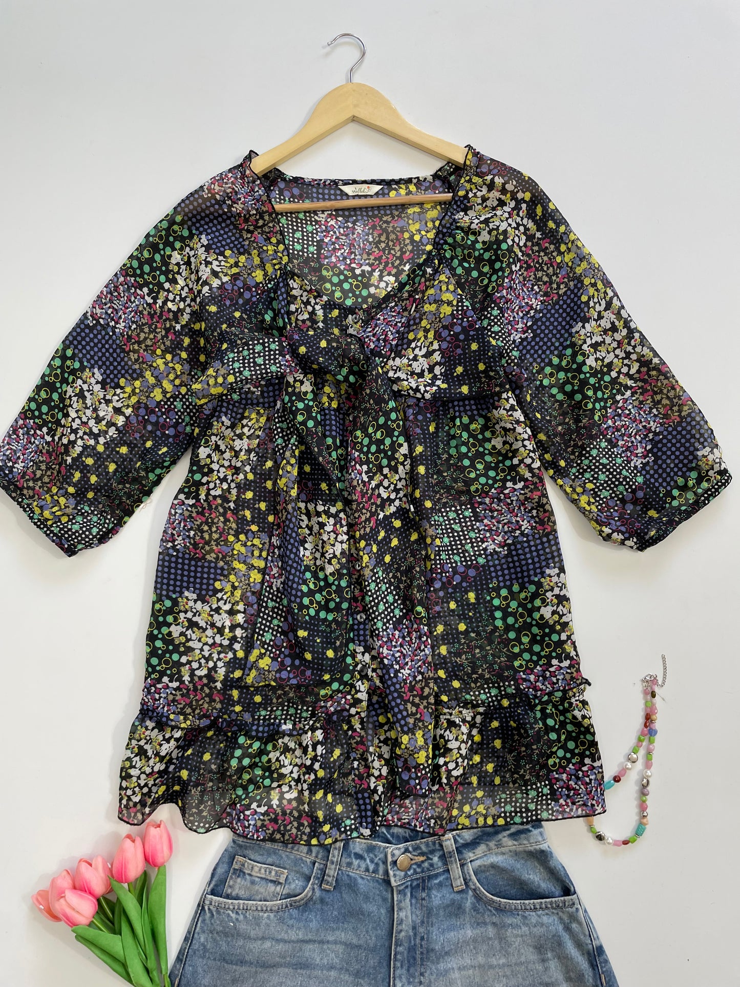 Wellel Sheer Shirt-Bust 38
