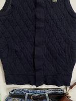 Load image into Gallery viewer, Lacoste Very Thick Midnight Blue Sweater Vest - Bust 34 to 38
