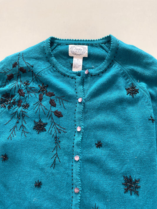 Stitches In Time Embroidered Sweater-Bust 42