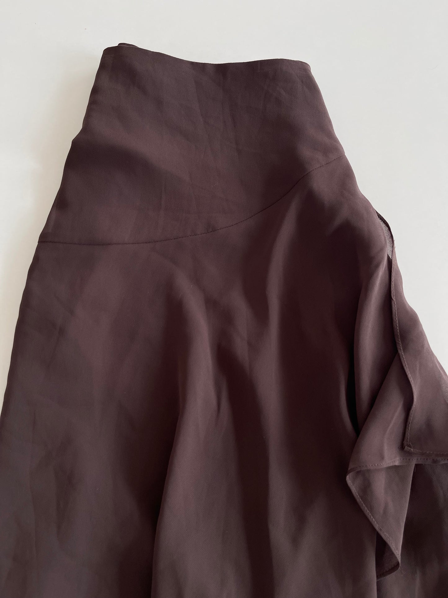 Ruffle Brown Skirt-Waist 28
