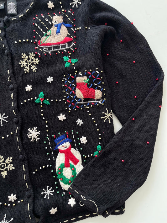 Erika Christmas Embroidered Sweater-Bust 48