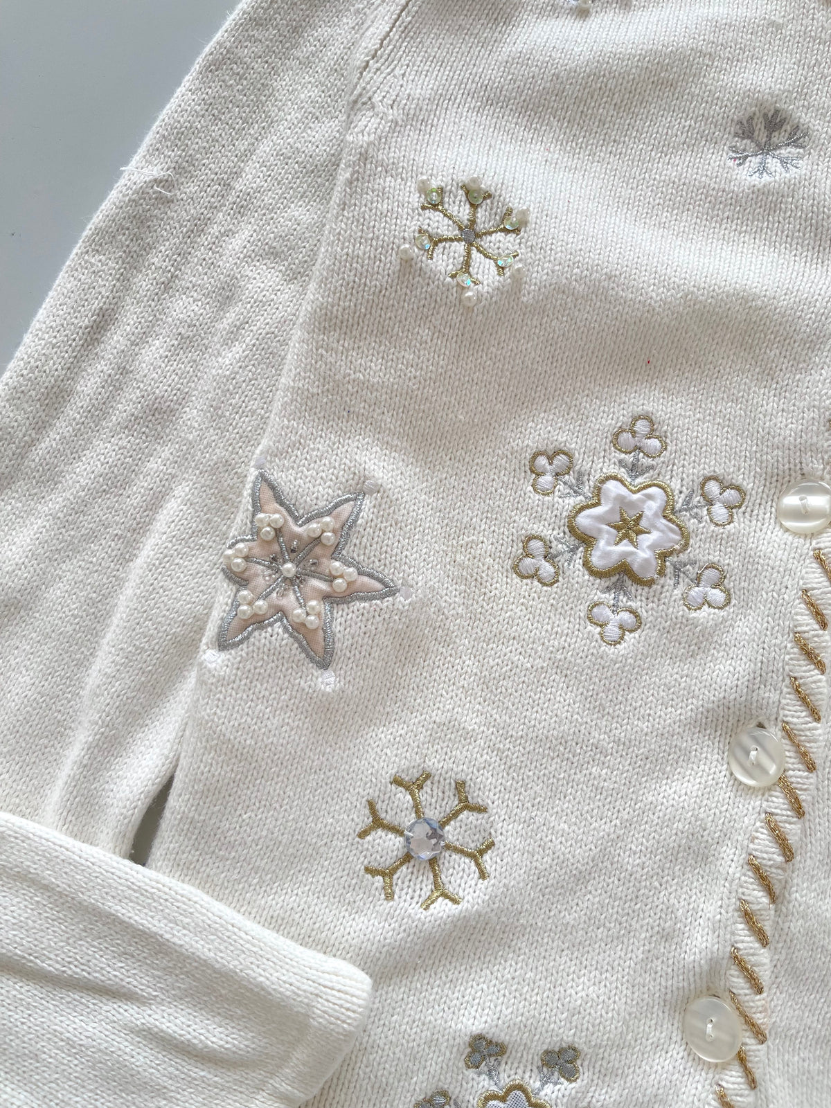 Crystal Kobe Hand Embroidered Cardigan Sweater-Bust 38