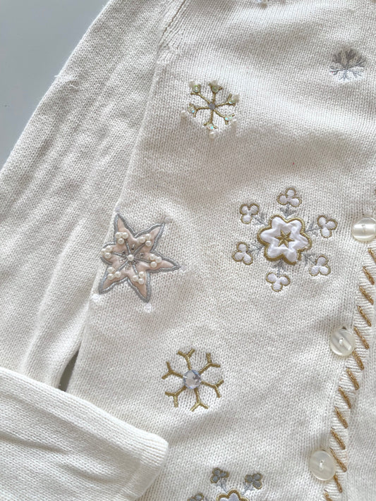 Crystal Kobe Hand Embroidered Cardigan Sweater-Bust 38