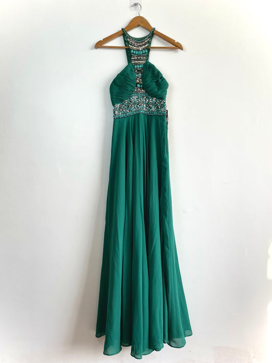 Hand Embroidered Vintage Dress-Bust 28