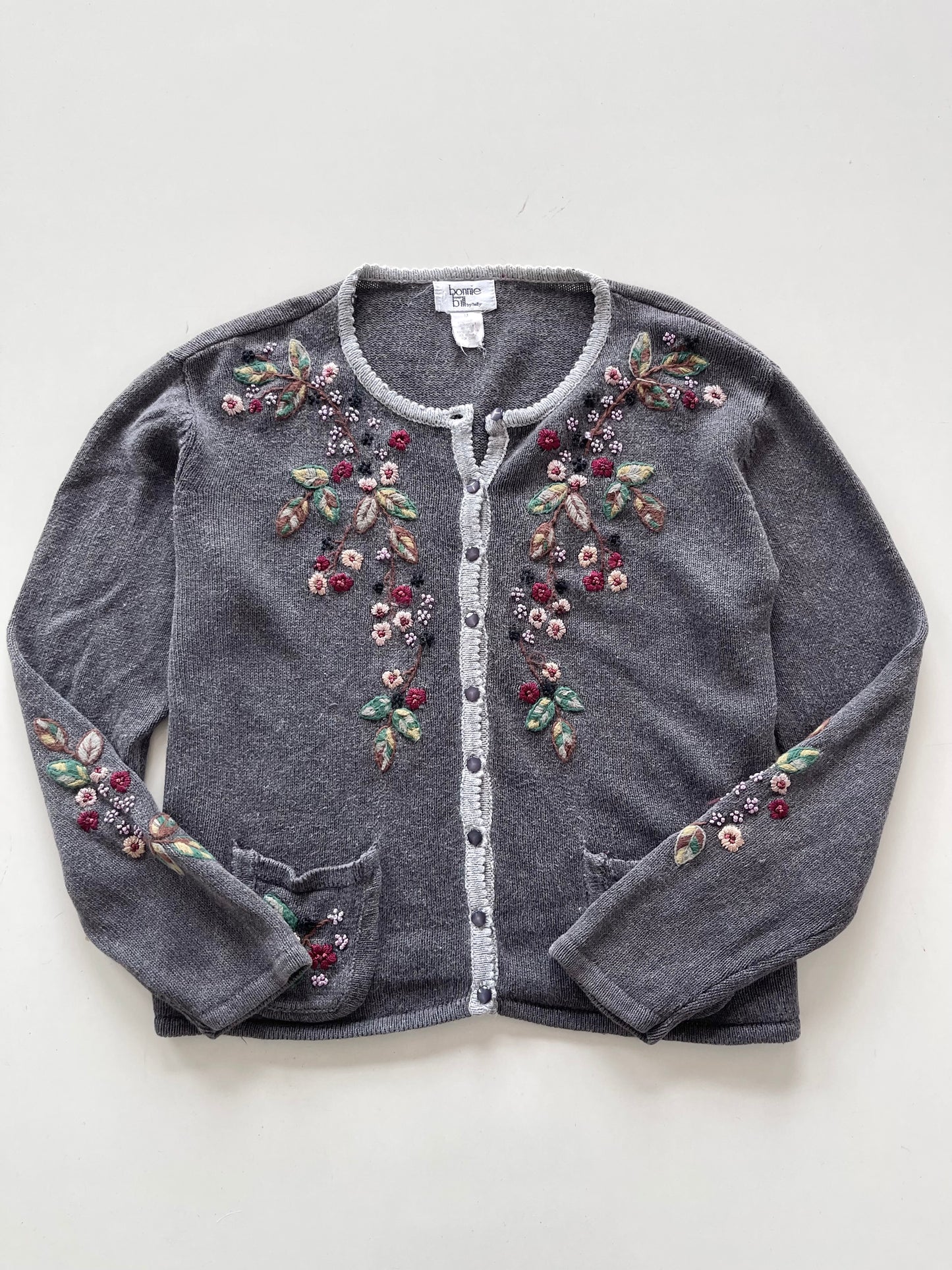 Bonnie And Bill Embroidered Vintage Cardigan-Bust 42