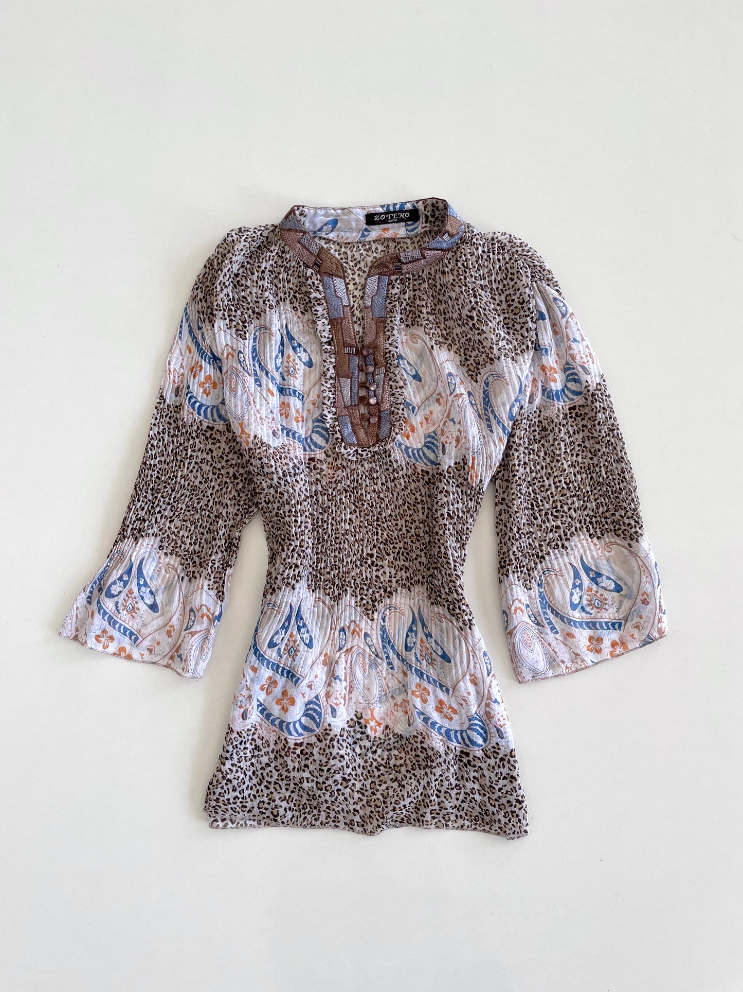 Zoteno Sheer Vintage Top-Bust 46 to 50