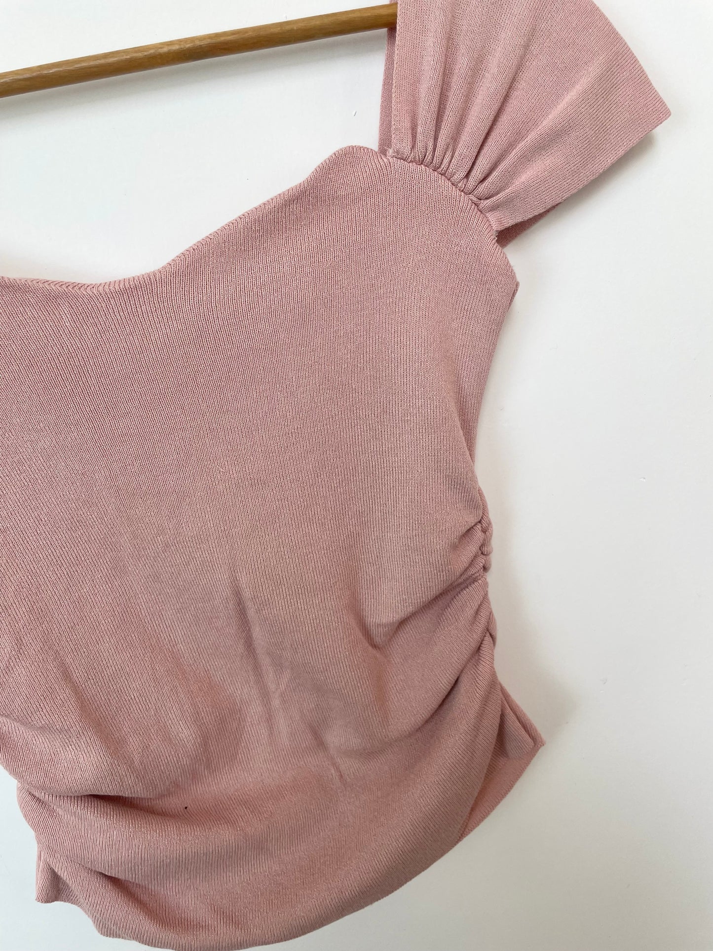 Blush Ribbed Top-Bust 34 to 38