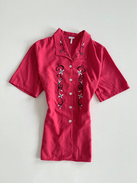 Meyer Mode Embroidered Vintage Shirt-Bust 44
