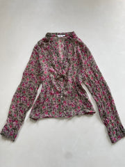 Ruffle Sheer Shirt-Bust 36