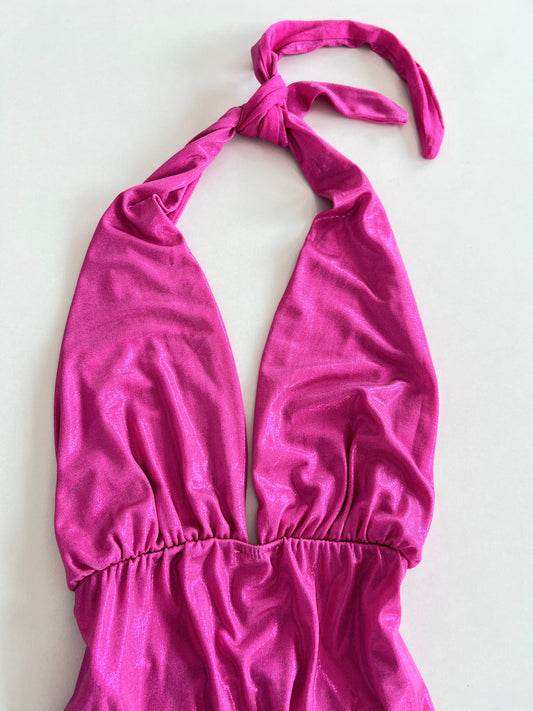 Shimmer Halter Neck Dress-Bust 32 to 34