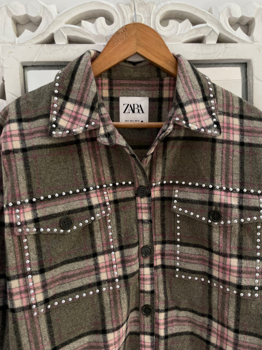 Zara Thick Warm Shacket-Chest 48