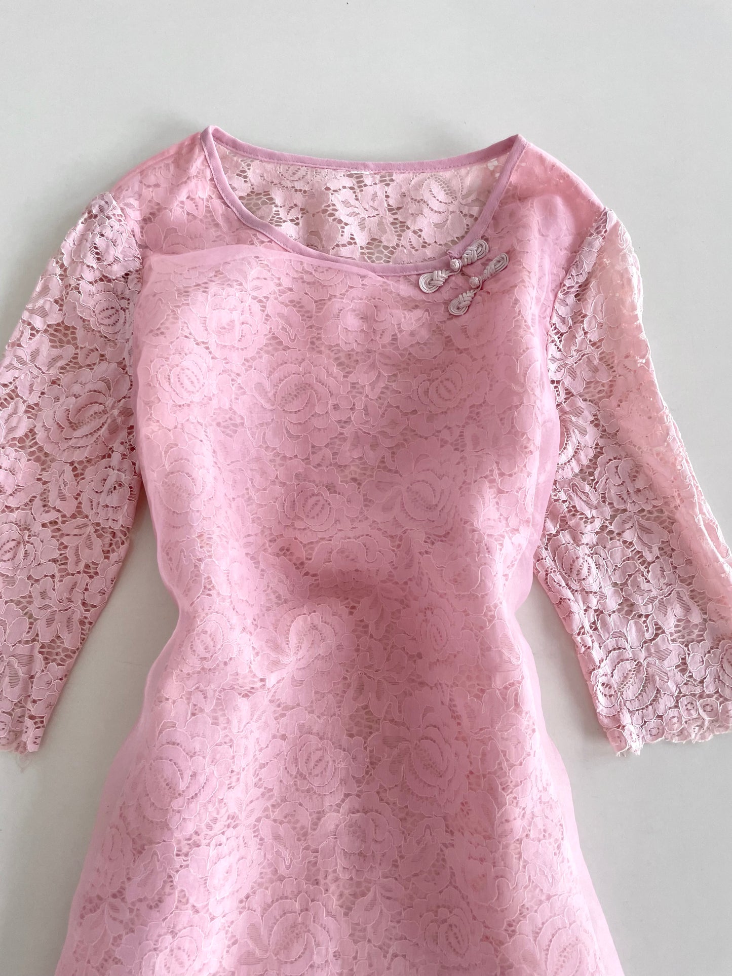 Chinese Detailed Lace Dress-Bust 36