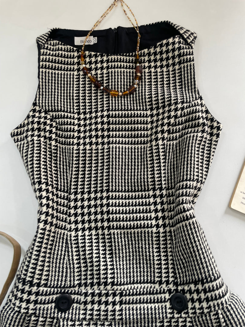 Blanco Houndstooth Winter Dress-Bust 34