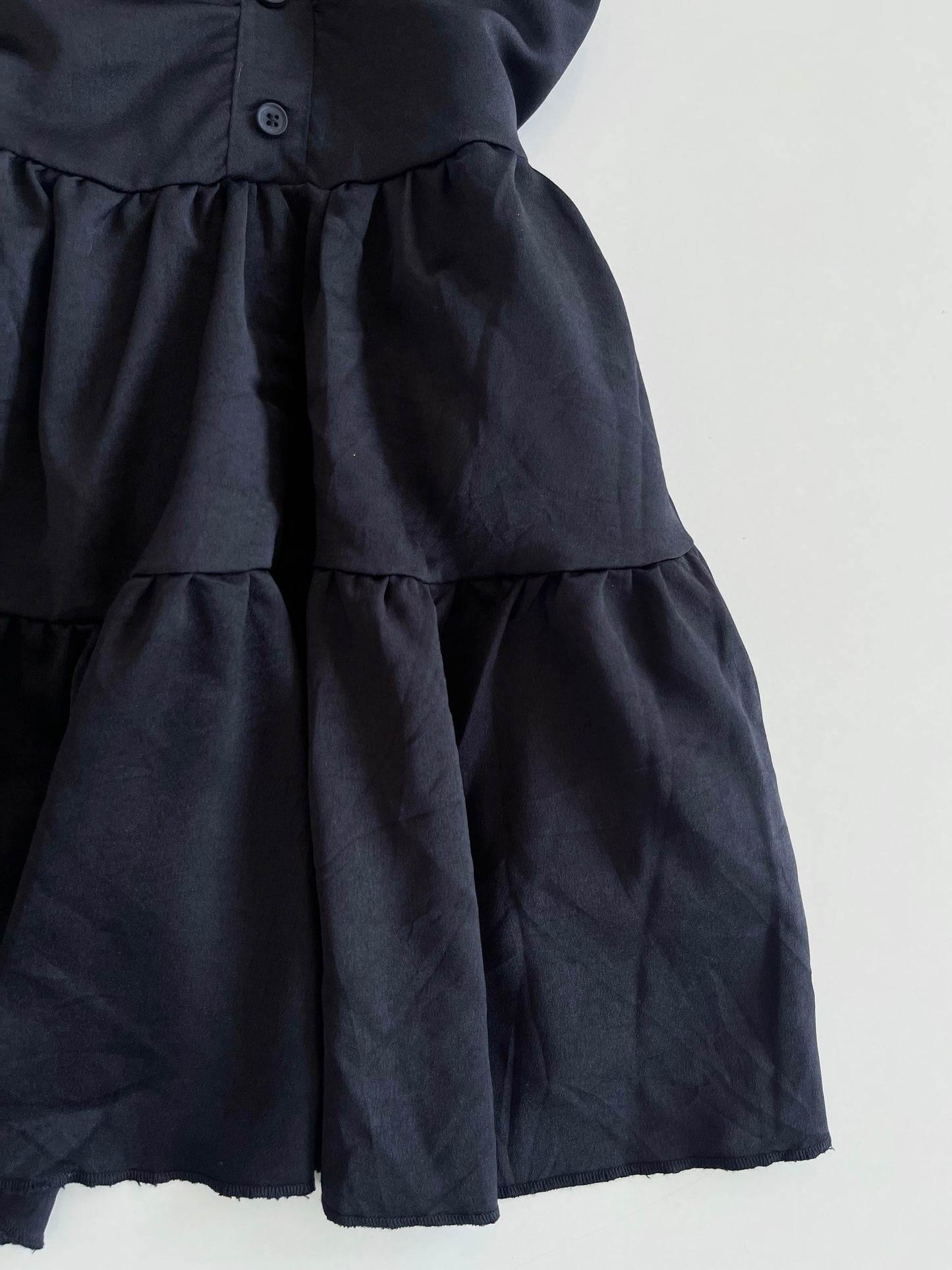 Ruched Black Dress-Bust 36