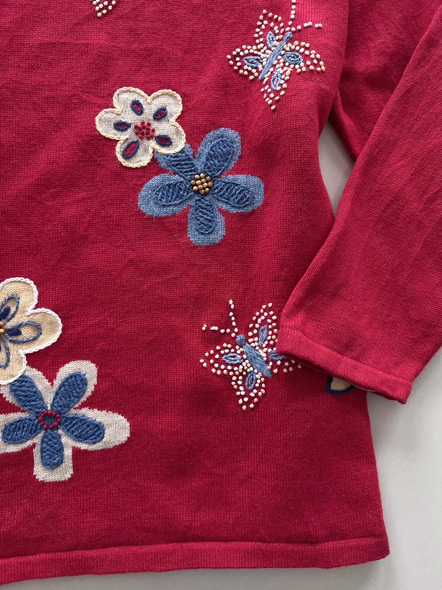 Alfred Dunner Embroidered Sweater-Bust 42