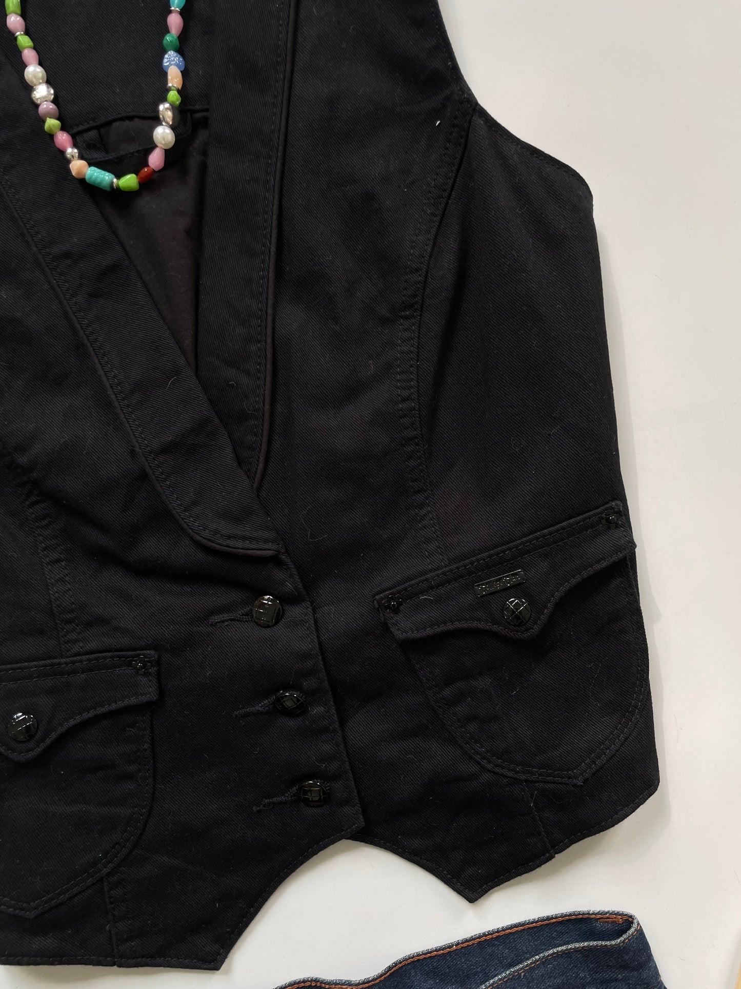 Vintage Denim Waistcoat-Bust 36