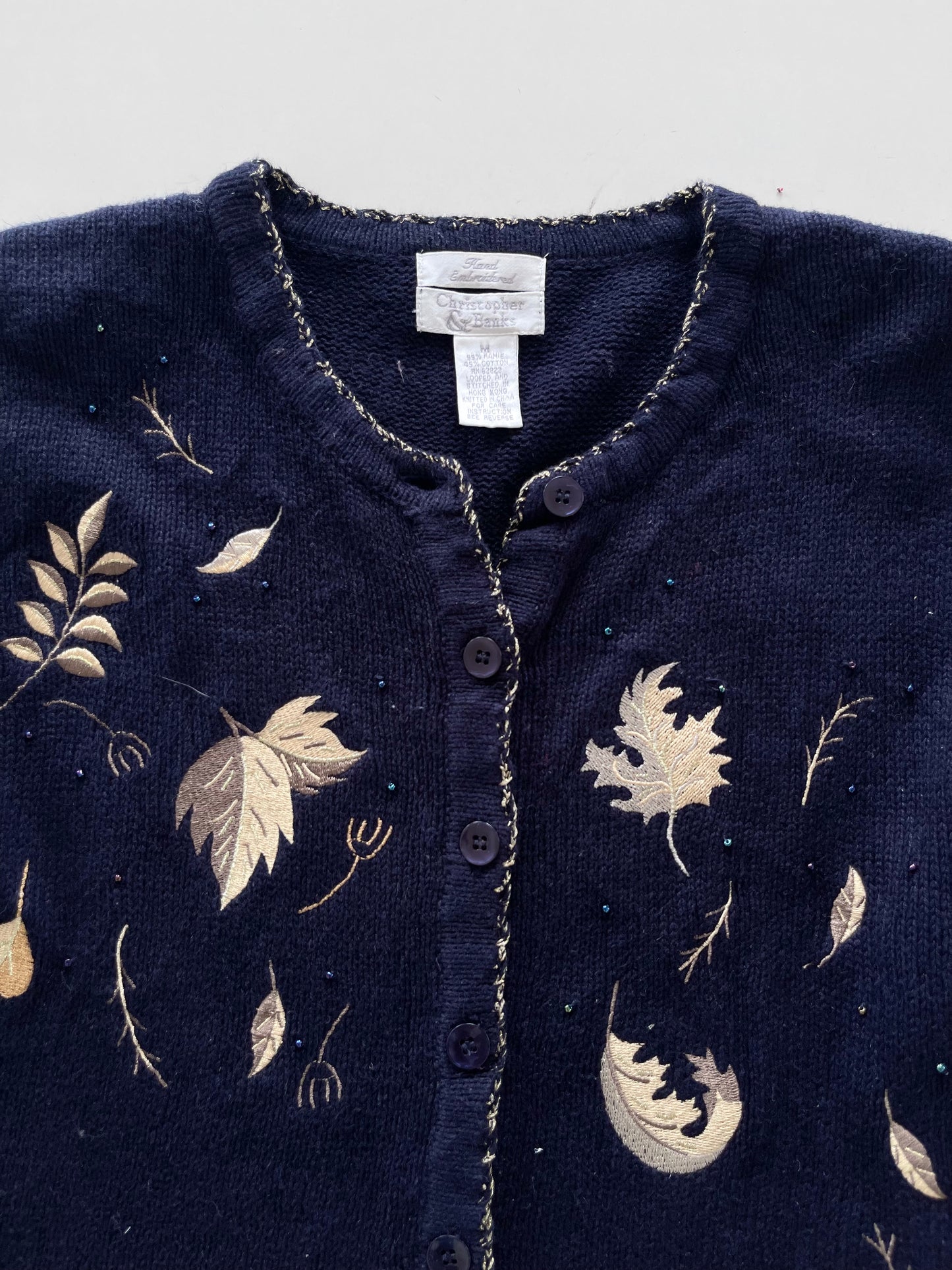 Christopher & Banks Embroidered Vintage Sweater-Bust 42