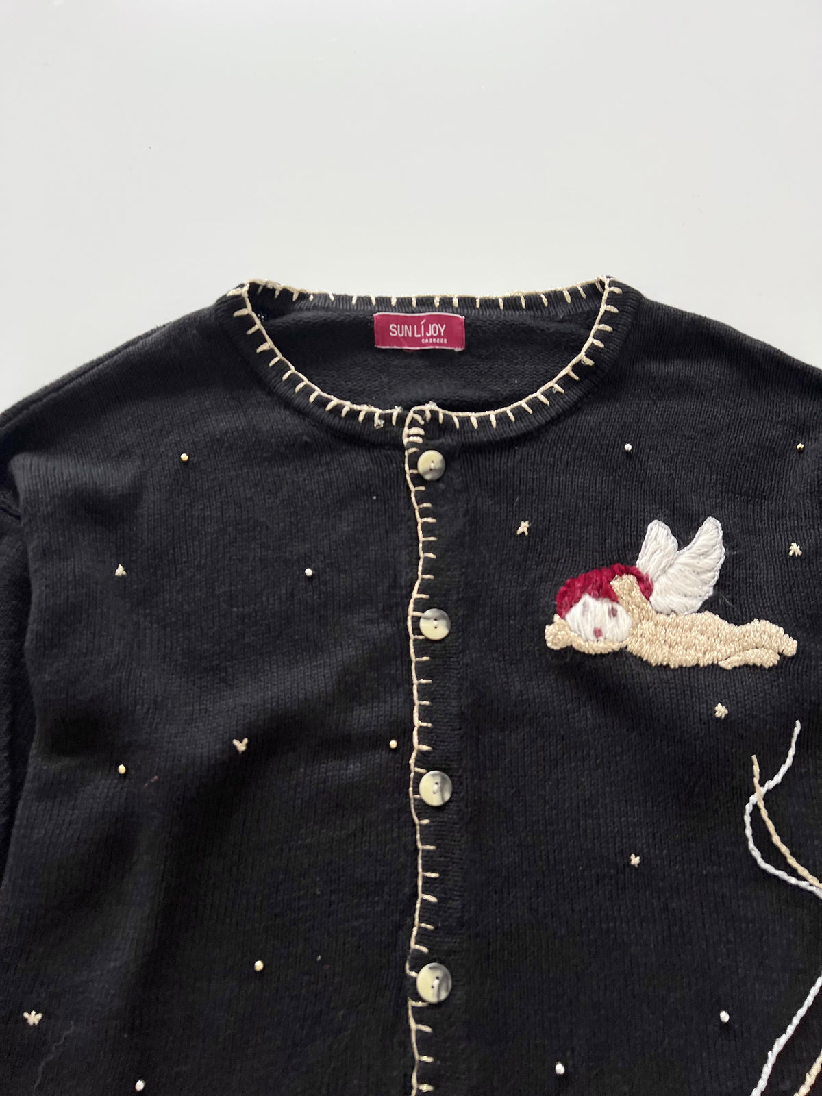 Sunli Joy Embroidered Christmas Cardigan Sweater-Bust 56
