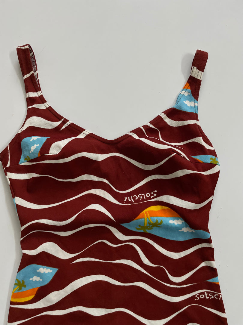 BROWN SWIMSUIT - BUST 38 to 44