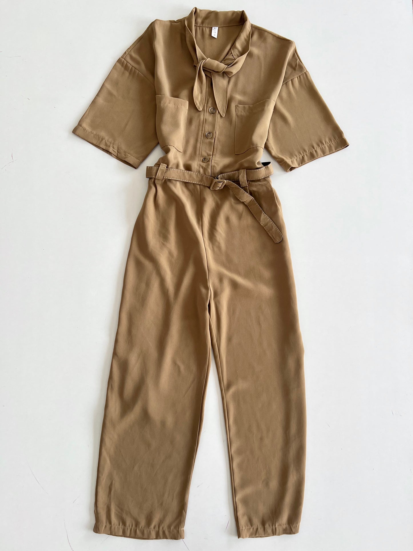 Beige Jumpsuit-Bust 40
