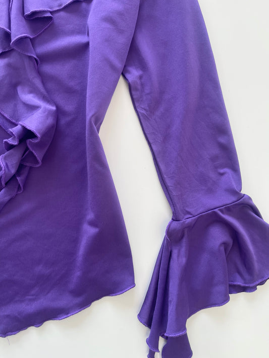 Purple Ruffle Top-Bust 34 to 36