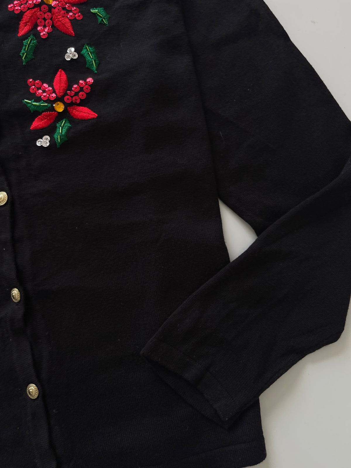 Classics Elements Hand Embroidered Cardigan Sweater-Bust 42