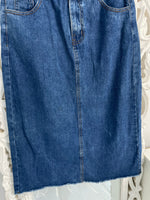 Load image into Gallery viewer, Denim Long Skirt-Waist 28
