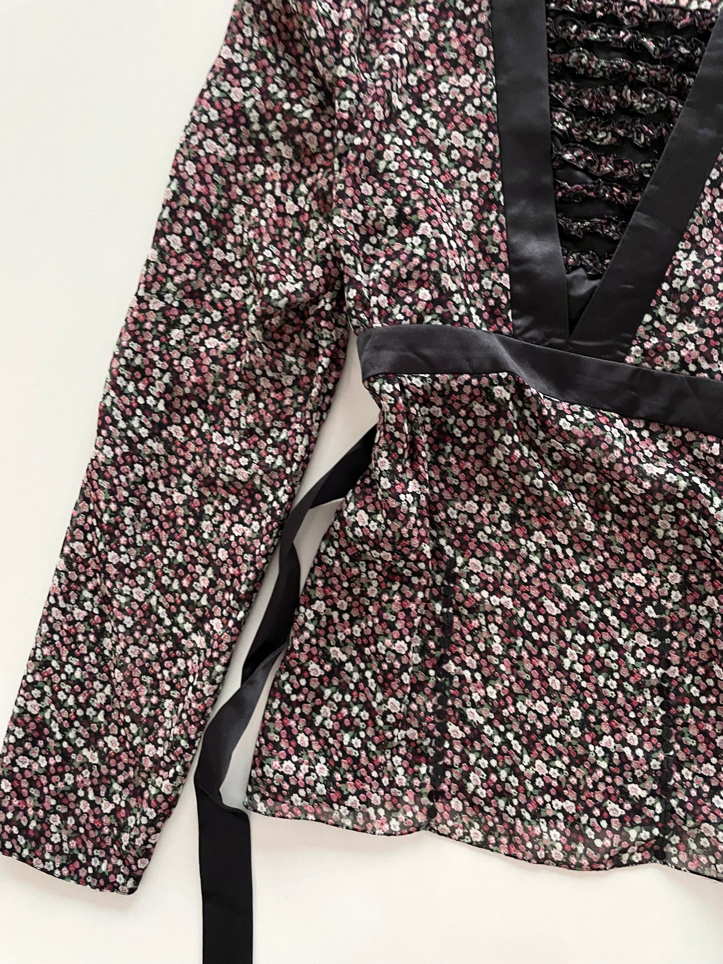 Fouzia Floral Sheer Vintage Top-Bust 42
