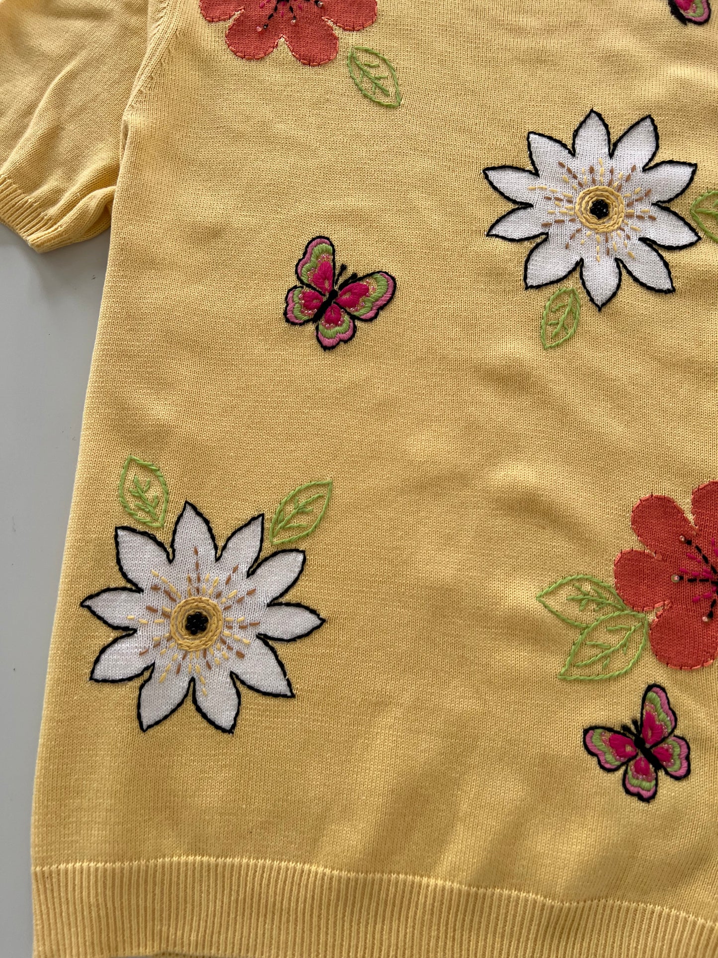 Alfred Dunner Embroidered Sweater-Bust 38
