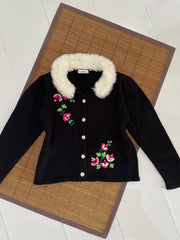 Cozy Winter Detachable Collar Top-Bust 32