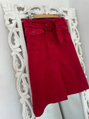H&m Corduroy Belted Skirt-Waist 36