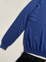 Load image into Gallery viewer, Blue Half Zip Up Soft Sweater - Chest 46
