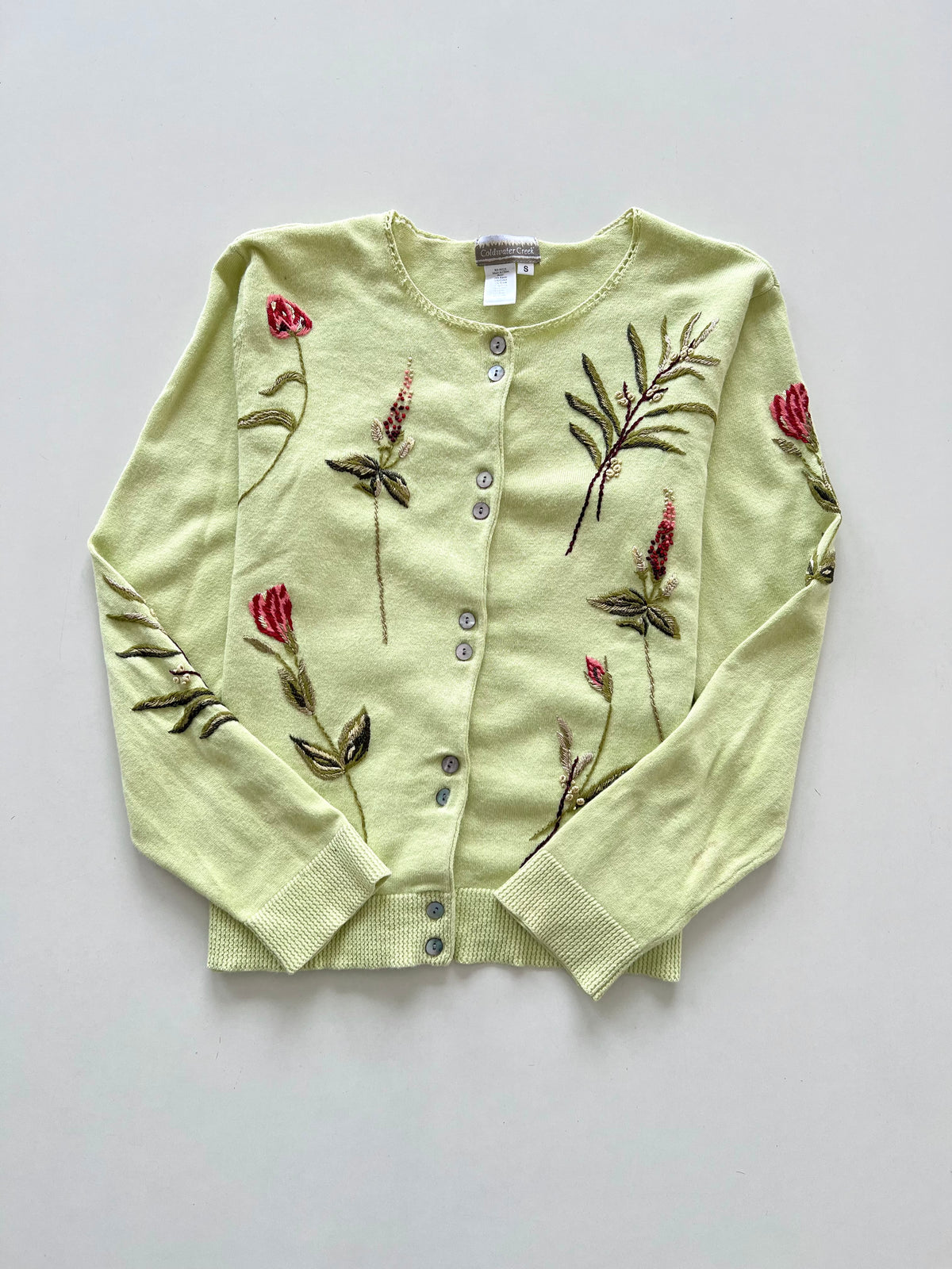 Coldwater Creek Embroidered Sweater Cardigan-Bust 40