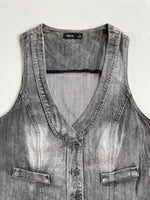 Load image into Gallery viewer, Flame Denim Waistcoat-Bust 36
